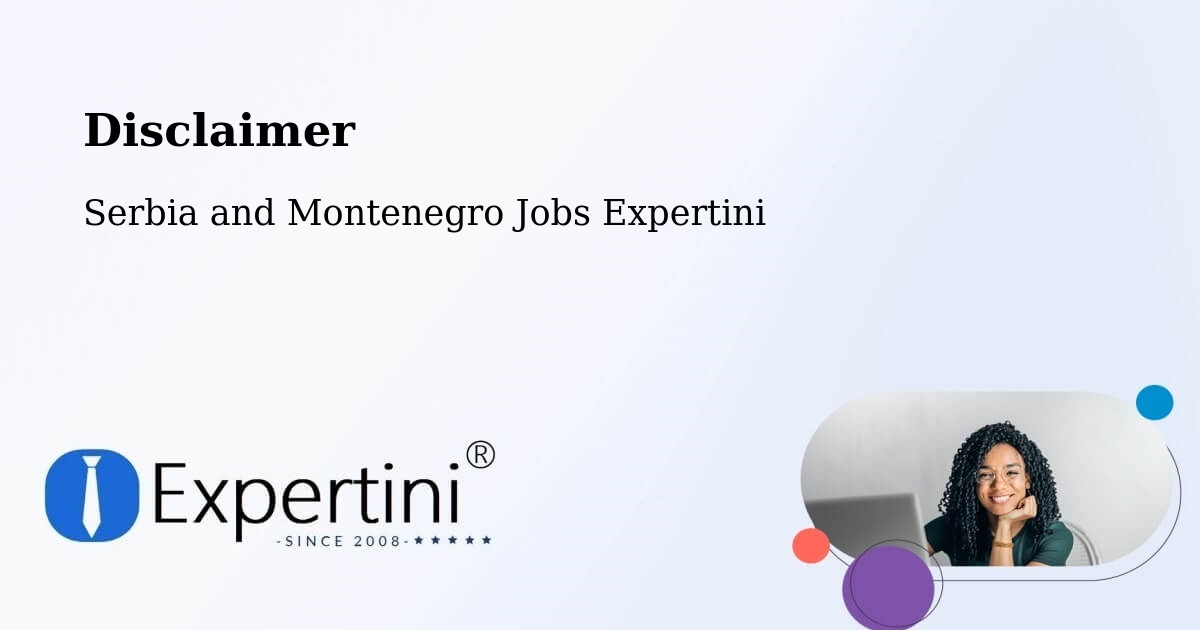 Disclaimer – Guelph - Serbia and Montenegro Jobs Expertini